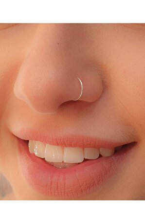 Gümüş Halka Toplu Hızma Burun Piercing Nose Ring