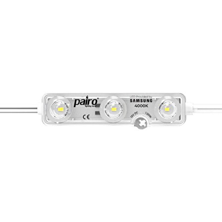 Pairo Signage Reklam Modülü ve Mercek Samsung Led Nötr Beyaz 4000K 1.2W 12V (50 Adet)
