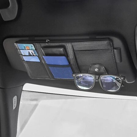 Skoda Superb için için güneşlik çantası - deri gözlüklüklü kart ehliyet para eşyalık