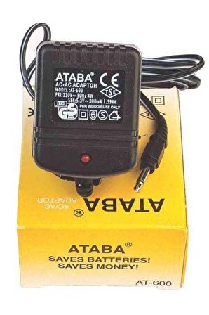 Ataba AT-600 3W, 5.3V 300MAH AC-AC Süpürge Adaptör
