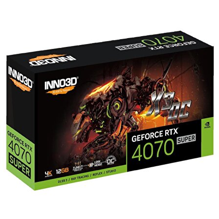 Inno3D Nvidia GeForce RTX4070 SUPER x3 OC 12GB 192Bit GDDR6X Ekran Kartı (N407S3-126XX-186162L)