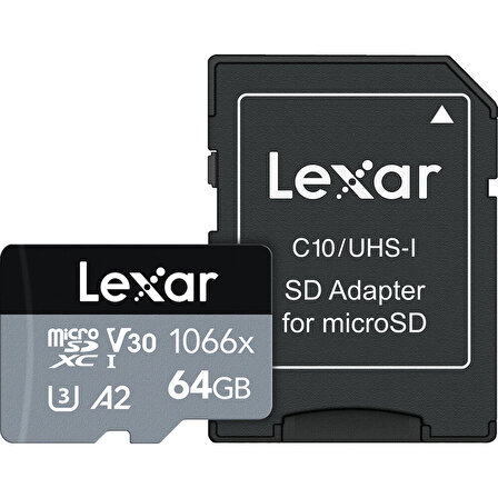 Lexar 64GB MicroSDXC 1066x 160MB/s Hafıza Kartı