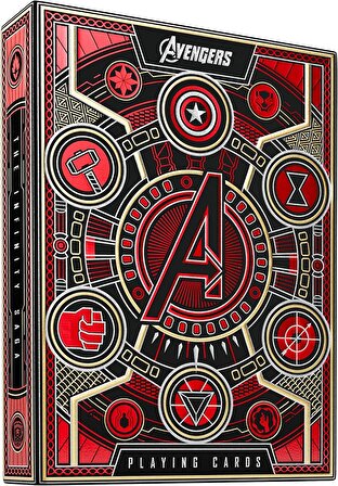 Theory11 Marvel Avengers Red Infinity Saga Oyun Kağıdı Kartı Kartları Destesi Koleksiyonluk Kirmizi