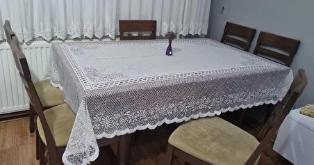   TÜL  SALON  MASA ÖRTÜSÜ KREM RENK 160 X 220  CM DERTSİZ LEKE  TUTMAZ   YIKANİLABİLİNİR            