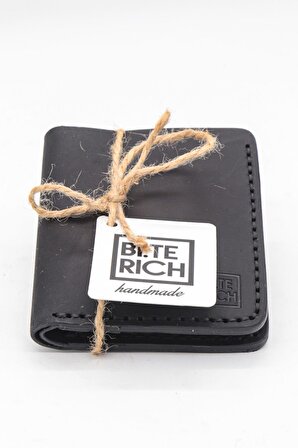 Bi.Te Rich Erkek Deri Cüzdan Siyah C101 - El Yapımı (Handmade)