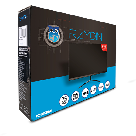 Raydın R2145VAB 21.5 inç 5 ms HDMI 75 Hz LED Full HD Genel Bilgisayar Monitörü