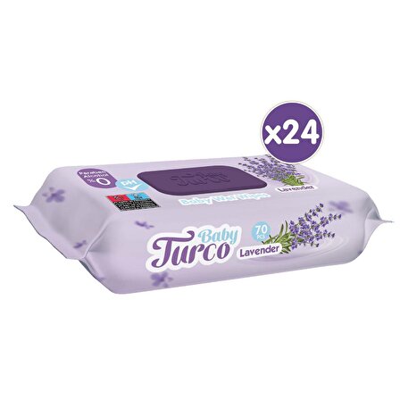 Baby Turco Lavanta Kokulu Islak Bebek Havlusu 24x70 Adet