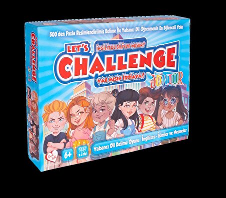 Let's Challenge İngilizce Kelime Öğreten Çocuk Kutu Oyunu - 18 Senaryo 540 Kelime - Çocuk Masa Oyunu - 6+