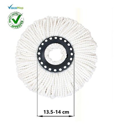 Viscomop Döner Başlıklı Mikrofiber Mop Yedeği 4'lü Ekonomik Set