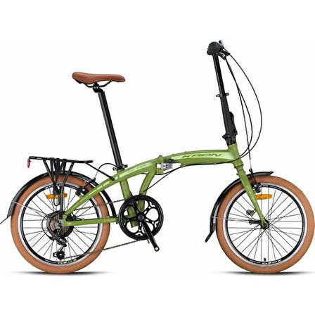 Kron Fd 750 20JANT Katlanır Bisiklet Mtb 7 Vites V.b Mat Haki-Neon Sarı