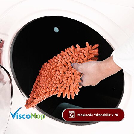 Viscomop Pratik Süper Emici Toz Toplayıcı Microfiber Şönil Mop Bezi 50 cm