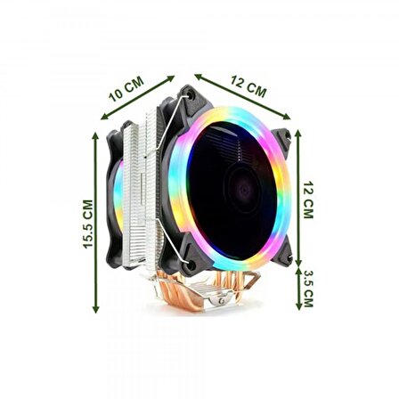Snowman T6 CPU Soğutucu Fan Rainbow