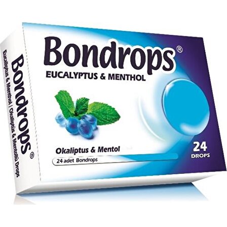 Bondrops Okaliptuüs Mentollü Drops Bitkisel Şeker 24 Drops