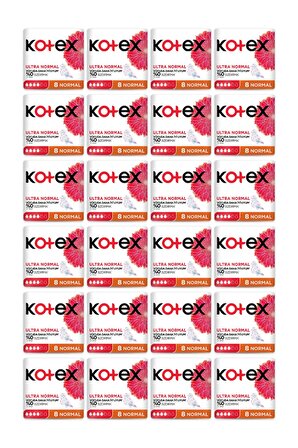Kotex Ultra Normal 8'li Paket x 24 Adet (1 Koli) Hijyenik Ped %0 Sızdırma