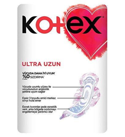 Kotex Ultra Süper Ekonomik Paket Uzun 18'li x 12 Paket (216 Adet)