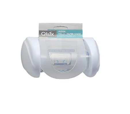 Qlux Aqua WC Tuvalet Kağıdı Aparatı / Plastik / Beyaz / Şeffaf Kapaklı