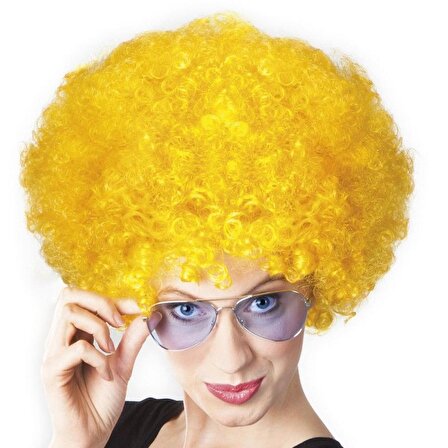 himarry Sarı Renk Kıvırcık Afro Bonus Peruk