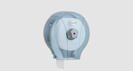 Vialli MJ1T Alttan Çekmeli Tuvalet Kağıt Dispenseri Aparatı - Şeffaf - Plastik - Alttan Çekmeli