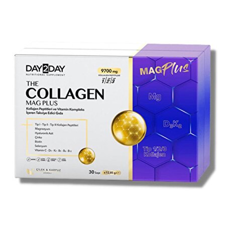 The Collagen Mag Plus Çilek Ve Karpuz Aromalı Takviye Edici Gıda 9700mg 30 Şase