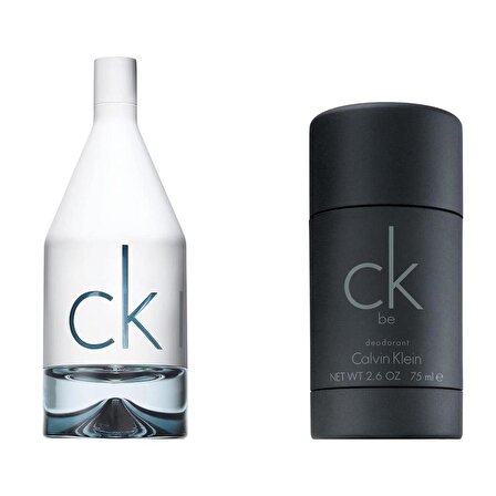 Calvin Klein IN2U EDT Erkek Parfüm 150ML + Be Erkek Deodorant Stick 75Gr 2li Set