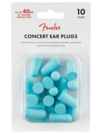Fender Mavi Konser Kulak Tıkaçları (10 Çift) Concert Ear Plugs