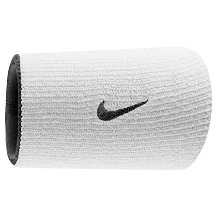 Nike Dri-Fit Home & Away Doublewide Wristbands Çift Taraflı Havlu Bileklik Siyah-Beyaz N.NN.B0.022.OS