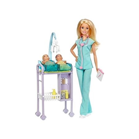 Barbie ve Meslekleri Oyun Setleri - Çocuk Doktoru DHB63-GKH23