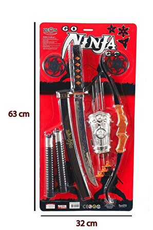 Zeon Oyuncak Savaşçı Oklu Ninja Kılıç Seti 10 Parça