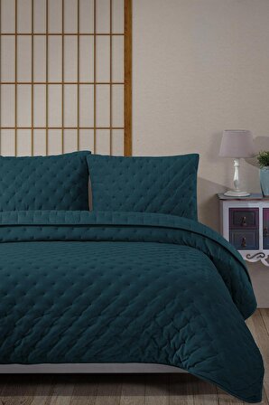 Comfort yeni nesil uykuseti - 3 parça Aden Zümrüt Yeşili (230x220cm)