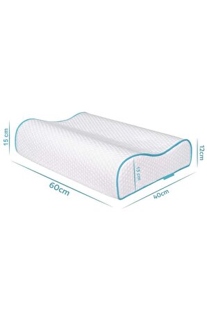 Visco Ortopedik Boyun Destekli Yastık (40x60x15cm)