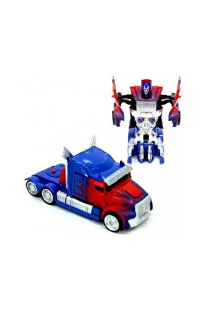 Tek Tuşla Robota Dönüşen Transformers Optimus Çek Bırak Araba