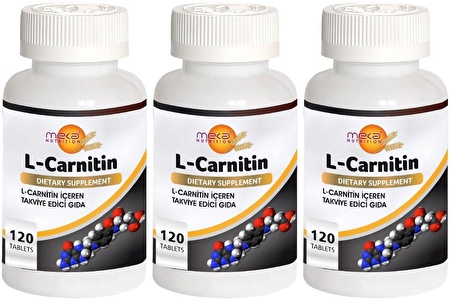 Meka Nutrition  L-Carnitine  Tablet 3x120 Tablet 1000 mg