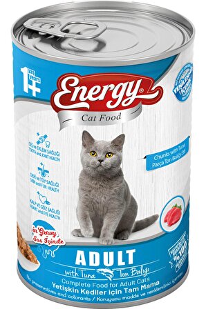 Energy Pet Food Energy Ton Balıklı Yetişkin Islak Kedi Konserve Maması 400 Gram 10 Adet