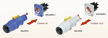 Neutrik NAC3FCB Kilitli Kablo Tipi Power Konnektör - out
