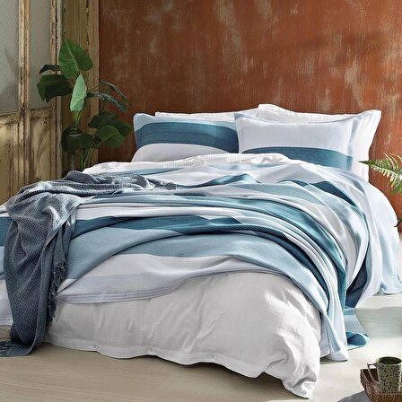 Yataş Bedding Martin Yatak Örtüsü Seti Çift Kişilik Xl - Mavi