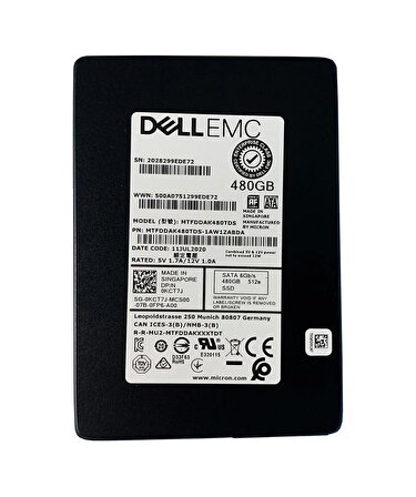 Dell 480GB SATA 512E 2.5 SSD