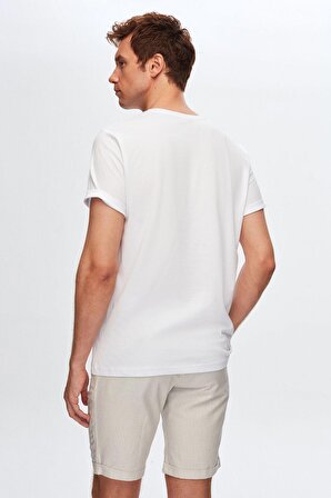 Ds Damat Slim Fit Beyaz %100 Pamuk T-Shirt 4HC141996753M