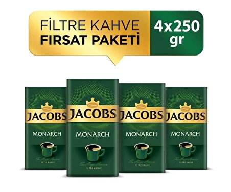 Jacobs Monarch Sert İçim Öğütülmüş Arabica Filtre Kahve 250 gr