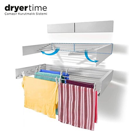 dryertime duvara monte katlanabilir çamaşır askılık, akordiyon askılık,portatif çamaşır kurutma askısı