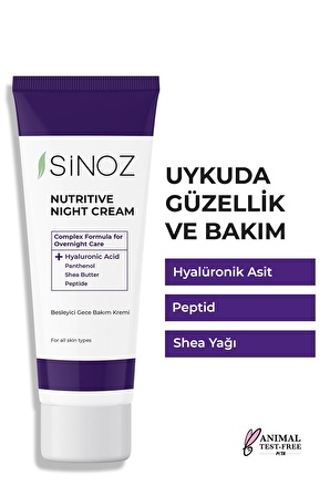 Sinoz Yenileyici Besleyici Gece Bakım Kremi 50 ML