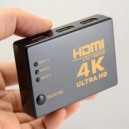 Özentek HDMI Çoklayıcı 3 Port 4K Kumandalı Ultra Hd HDMI Switch Splitter