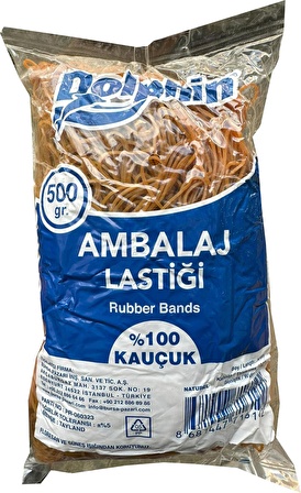 Dolphin Kauçuk Ambalaj Paketleme Lastiği - Çap : 70 mm. - 500 Gr.lık 10 Paket