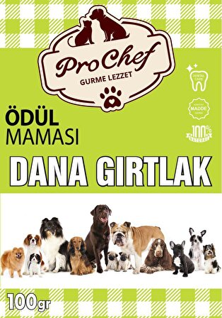 Prochef 100 Gr Dana Gırtlak Doğal Katkısız Köpek Kemiği & Ödül Maması