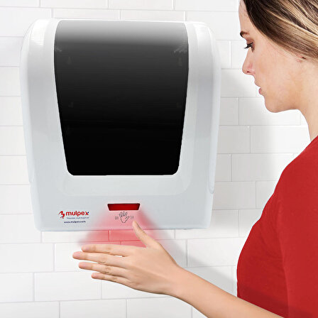 Mulpex Sensörlü Fotoselli Otomatik Kağıt Havlu Makinesi 21 cm. Beyaz