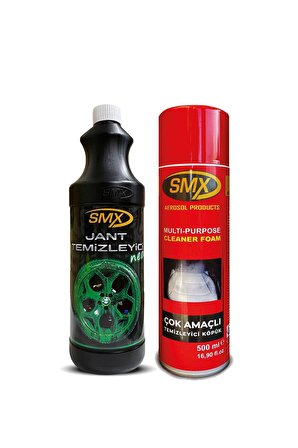 SMX Çok Amaçlı Temizleyici Köpük Sprey 500 ML + Neon Jant Temizleyici 1 LT