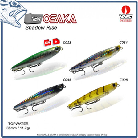 Osaka Shadow Rise Topwater 8.5cm 11.7gr Maket Balık C008