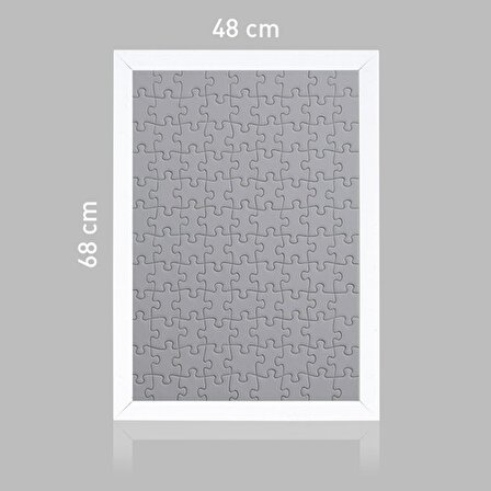 1000 Parça Puzzle Çerçevesi Beyaz