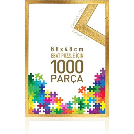 1000 Parça Puzzle Çerçevesi Altınsarısı