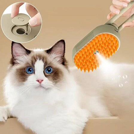 Buharlı kedi temizleme tarağı tüy toplama tarağı nemli kedi köpek temizleme fırçası