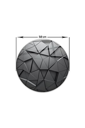 Cam Kesme Tahtası - Cam Kesme Tablası | Antrasit Kristal | Çap32cm